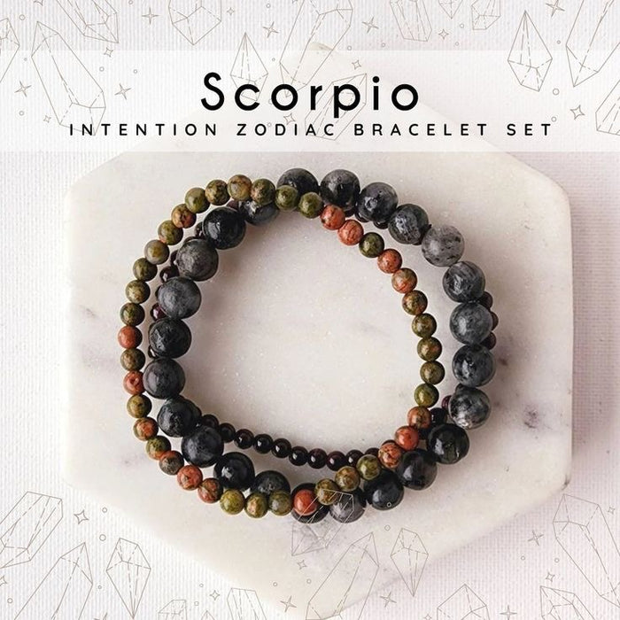 Scorpio Zodiac Bracelet Set