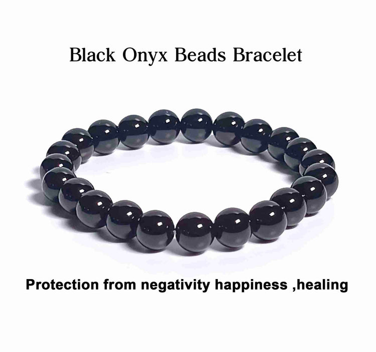 Black Onyx Bracelet (Aura Protector, Energy Protection)