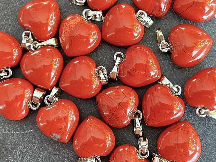 Red Jasper Heart Necklace