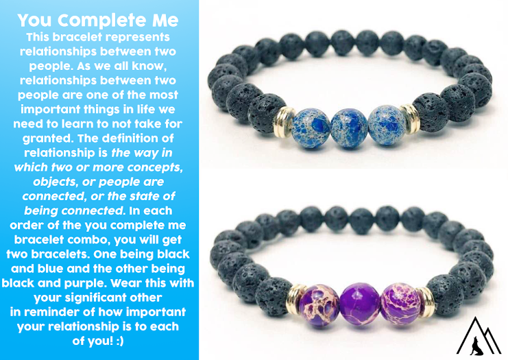 "You Complete Me" Relationship Bracelet Pair