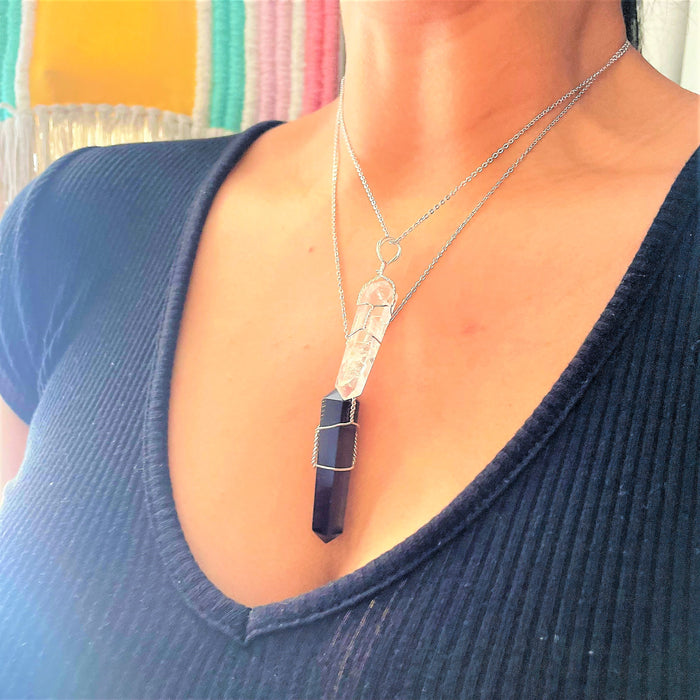 Crystal Points Pendant Necklace