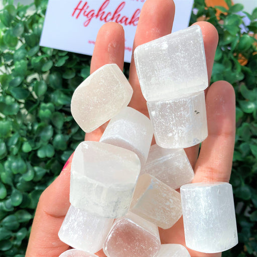 White Selenite chunks (a goddess stone, protection, harmony, and soul healing)