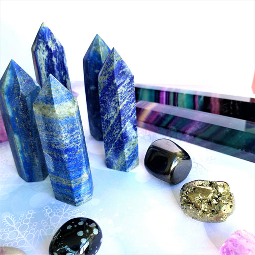 Lapis Lazuli Standing Tower (Communication, Compassion, Self-expression, empathy)