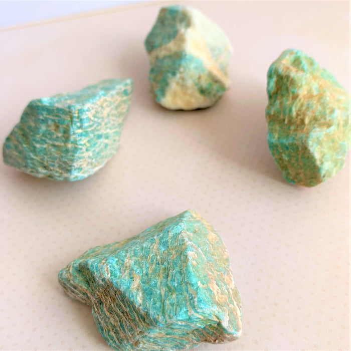 Amazonite Raw Stone (Toxins Releaser, Hope, Playfulness)