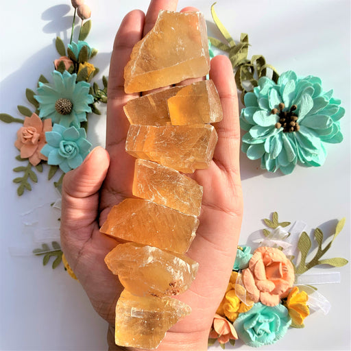 Honey Calcite (self worth, confidence and courage)